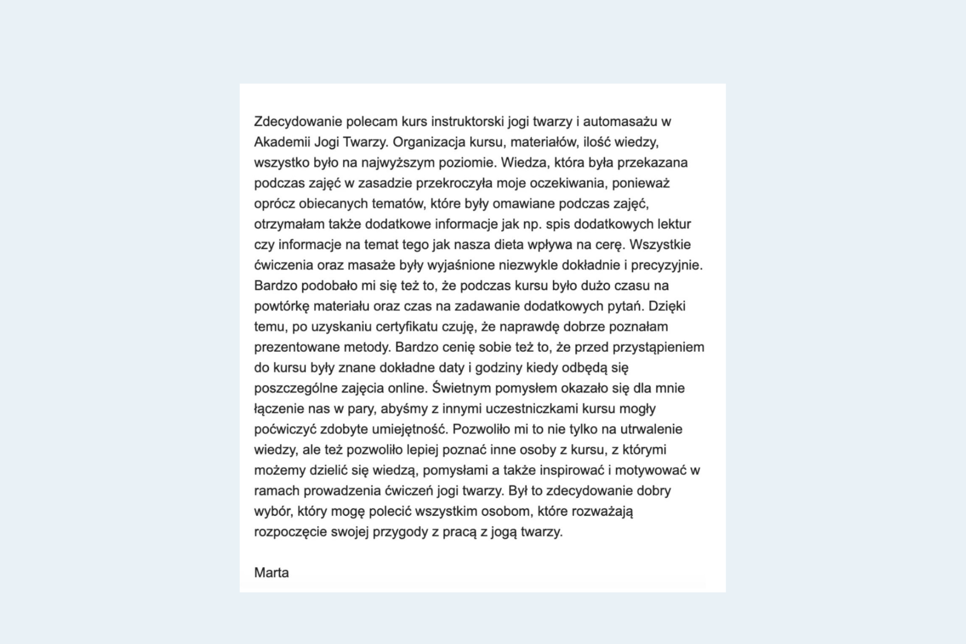 OPINIA KURS INSTRUKTORSKI AAA